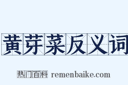 黄芽菜反义词是什么意思的图片